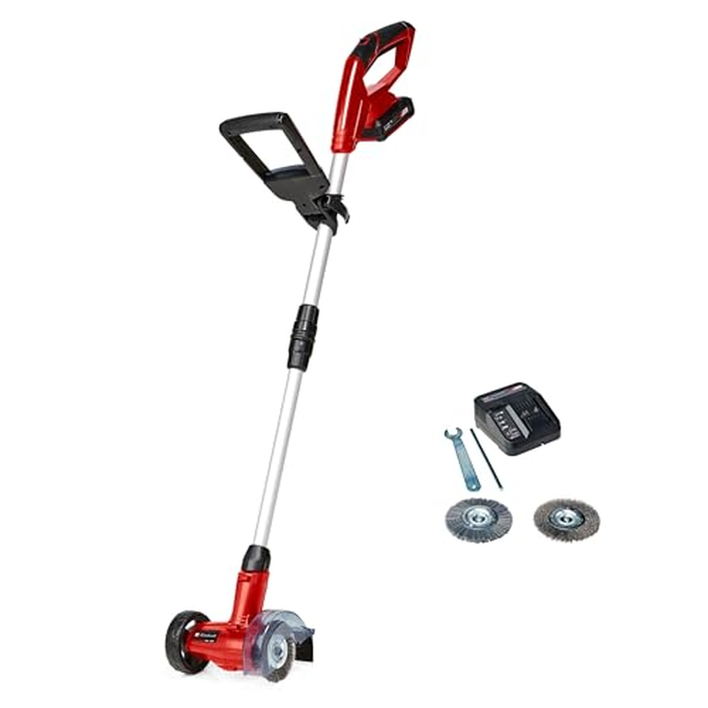 Einhell akumulátorový čistič spár GC-CC 18 Li Kit Power X-Change 18 V, vyměnitelné kartáče na spáry z nylonu a ocelového drátu,